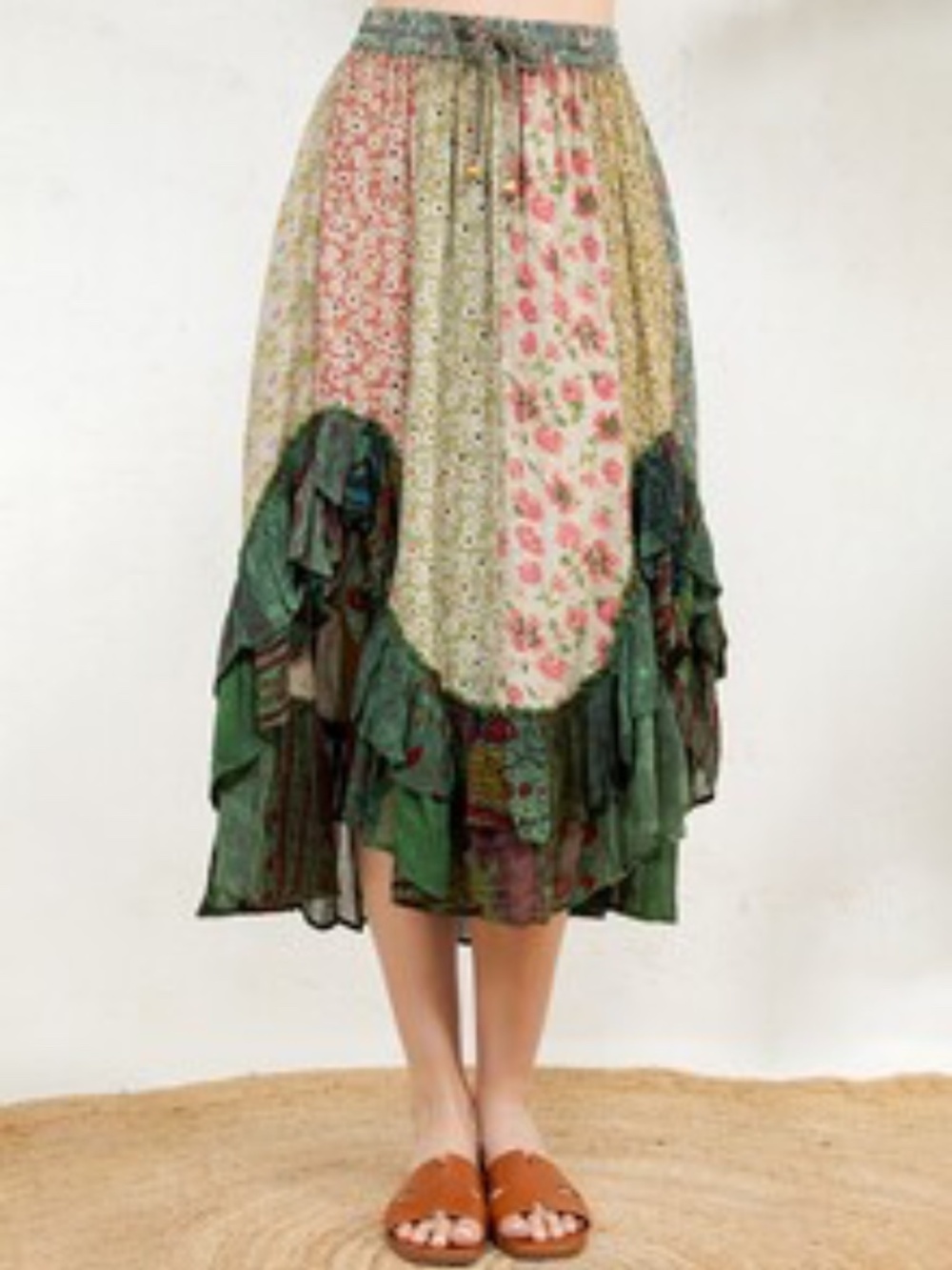 "The Teigen" Midi Frill Skirt - Picture 2 of 4